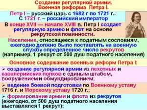 История создания регулярной армии в россии