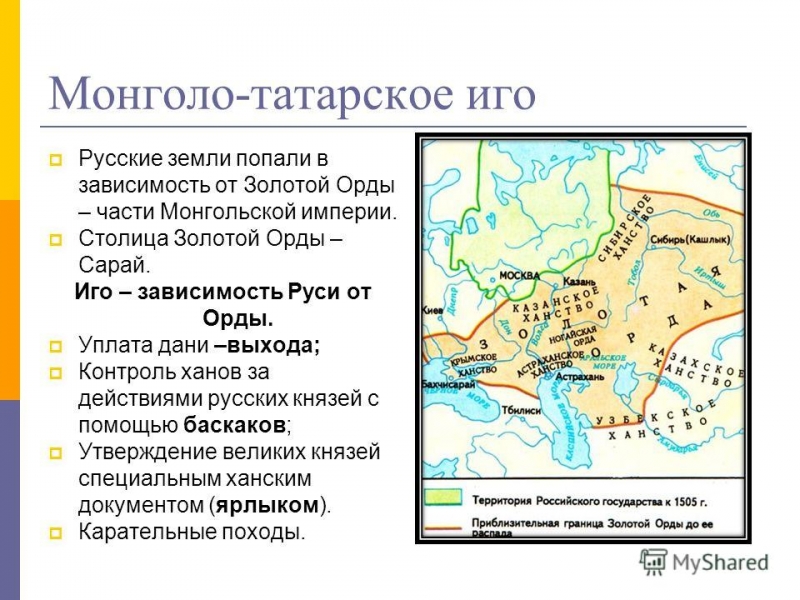 Реферат: Роль монголо-татарского ига в развитии Руси