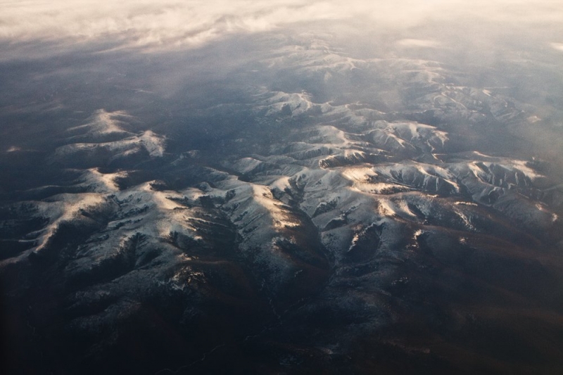 Космические пейзажи тундры с высоты 10 000 метров