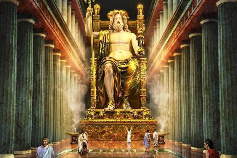 Семь чудес света 4 – статуя зевса в олимпии
